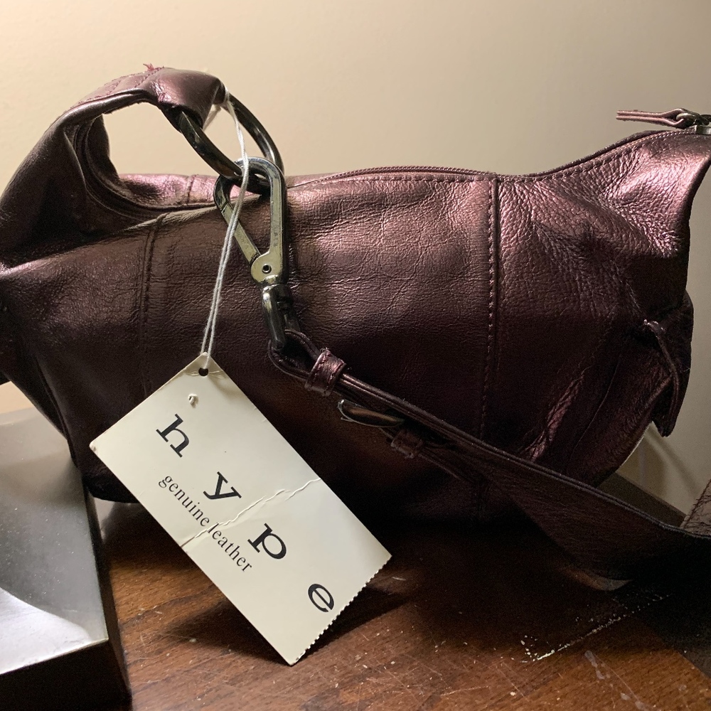 Leather HYPE HANDBAG. NWT